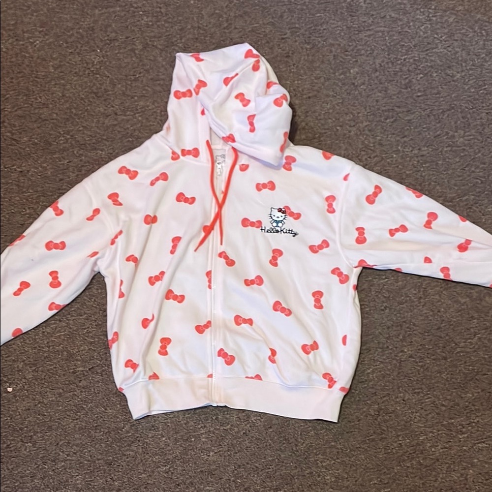 Hello Kitty White and Red Kids Hoodie